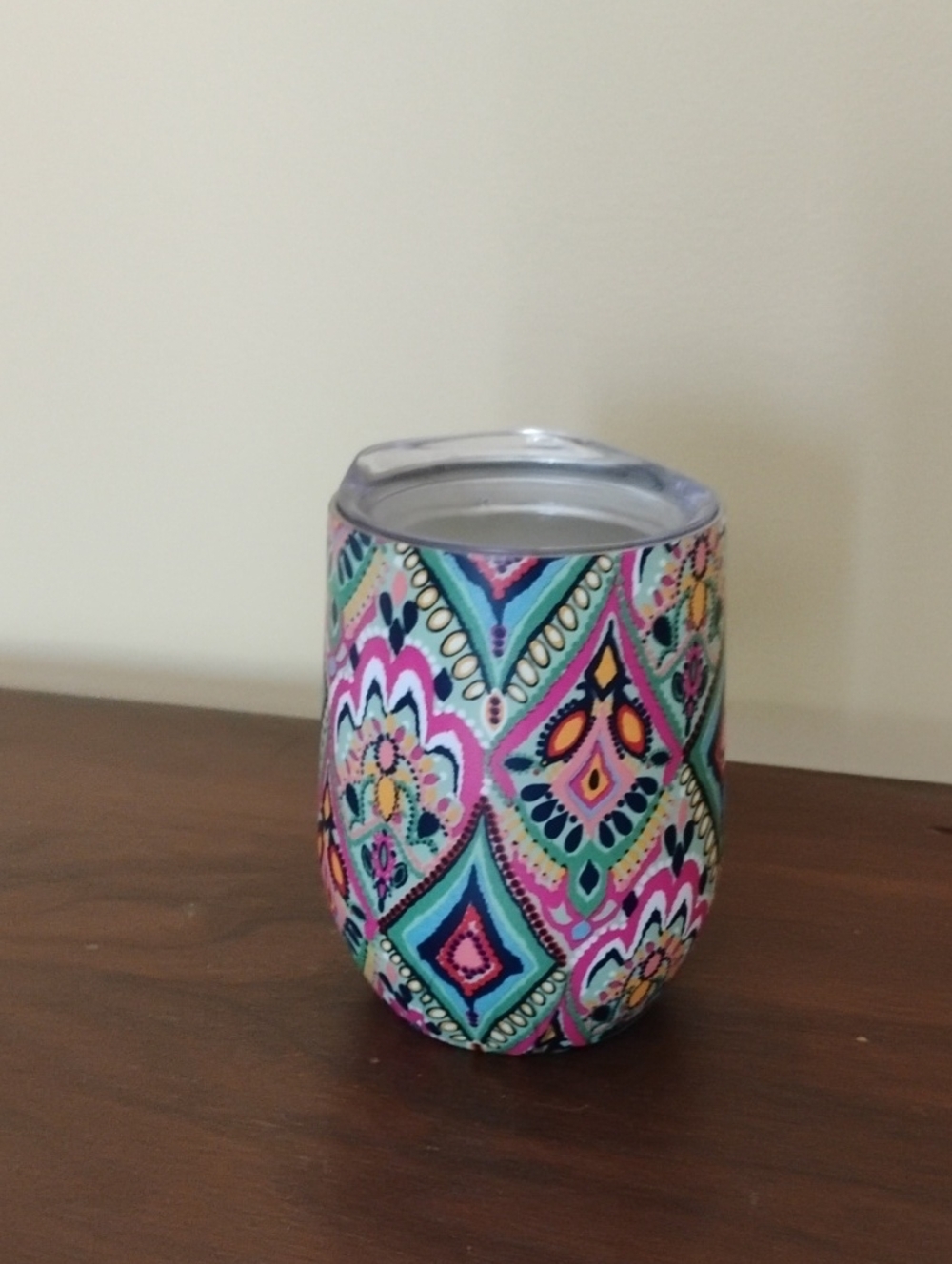 Colorful Boho Insulated Tumbler - Pink & Teal